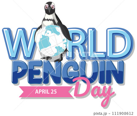 Celebrating World Penguin Day Illustration 111908612