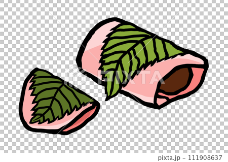 Sakura mochi illustration 111908637