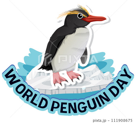 Celebrating World Penguin Day Illustration 111908675