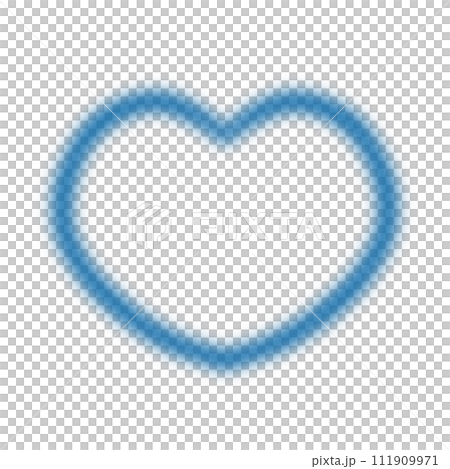 Blurred Blue Heart Shape illustration Heart Shape Element Design Aura Heart 111909971