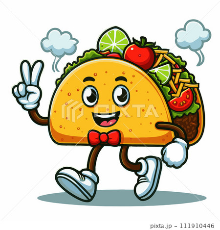Taco Cinco de Mayo Hand Drawn Illustration 111910446