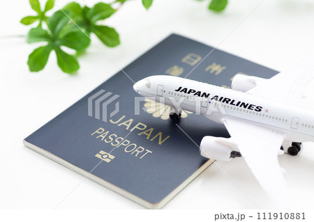 パスポートと飛行機 111910881