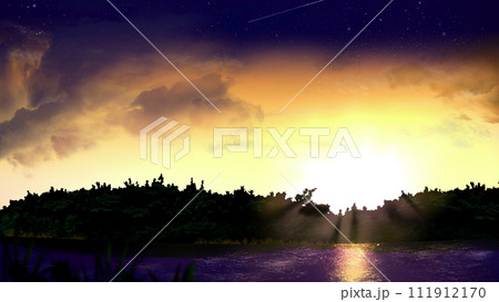 日差しの夕焼け 日差しの夕焼け 111912170