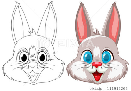 From Sketch to Colorful Cartoon Rabbit 111912262