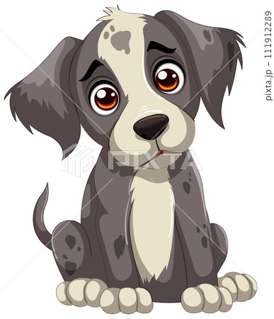Adorable Spotted Puppy Vector Illustration Adorable Spotted Puppy Vector Illustration 111912289