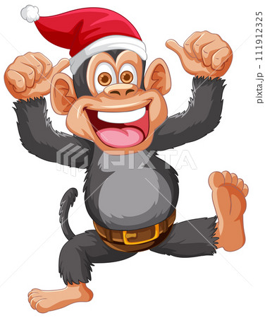 Festive Monkey Celebrating the Holidays Festive Monkey Celebrating the Holidays 111912325