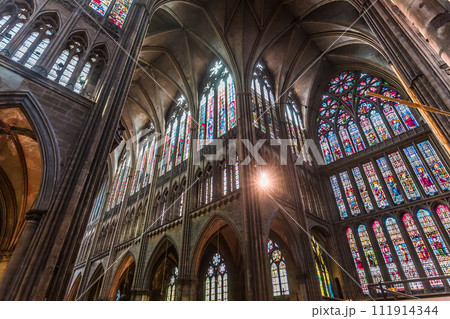 Interiors of the cathedral, Metz, France 111914344