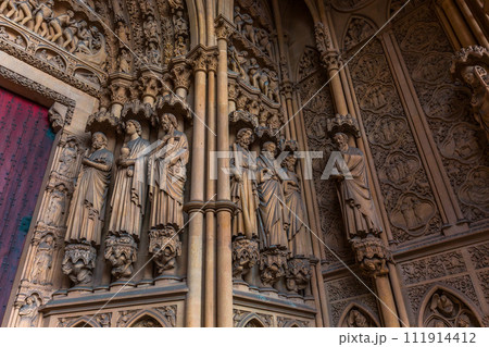 exteriors of the cathedral, Metz, France 111914412