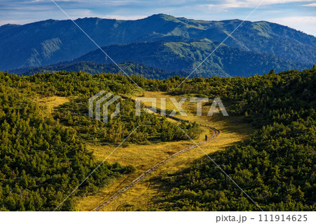 尾瀬・燧ヶ岳の登りから見る会津駒ヶ岳 111914625