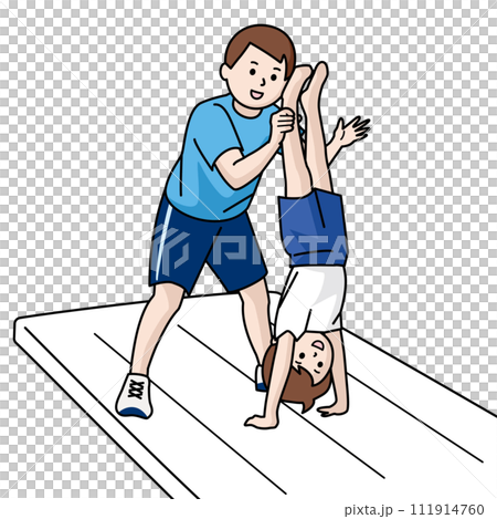 體操課上的孩子和教練 111914760