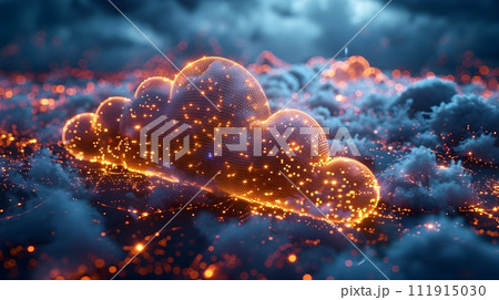 Cloud Computing and Analytics in Digital Neon Style Cloud Computing and Analytics in Digital Neon Style 111915030
