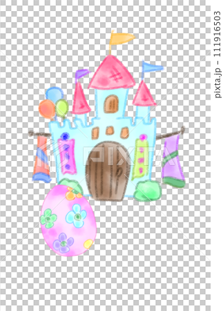 復活節彩蛋和帶來春天的城堡 111916503