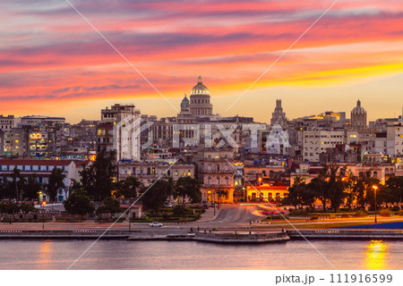 skyline of Havana, or Habana, the capital and largest city of Cuba 111916599
