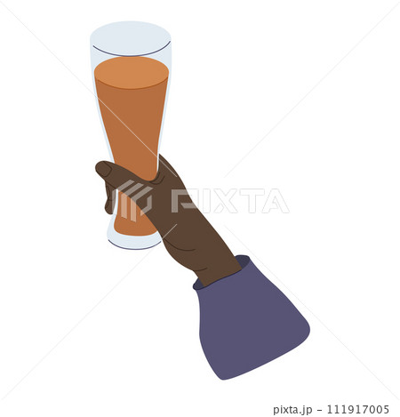 Drink in hand. People holding glass bar cocktail. Beverages in glass, cup, bottle, wineglass 111917005