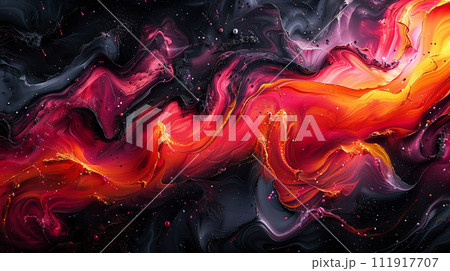 Abstract black background. Modern background. AI 111917707