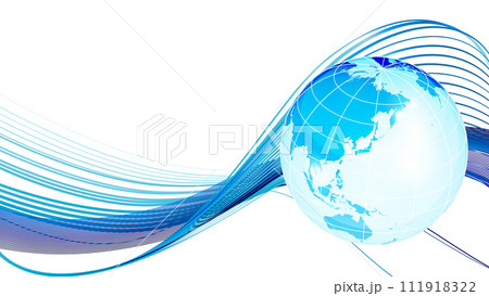 透明な地球儀のイラスト 透明な地球儀のイラスト 111918322