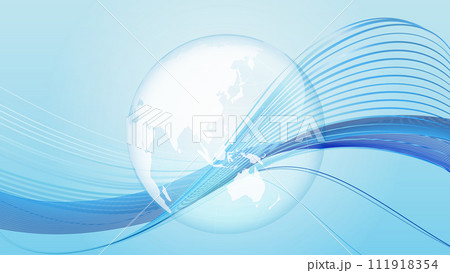 透明な地球儀のイラスト 透明な地球儀のイラスト 111918354
