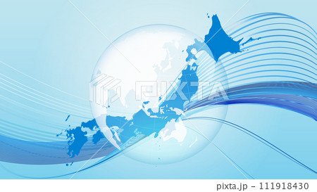 透明な地球儀のイラスト 111918430