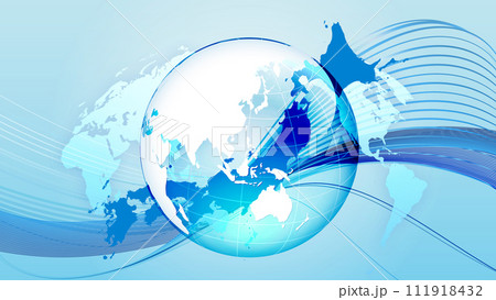 透明な地球儀のイラスト 111918432