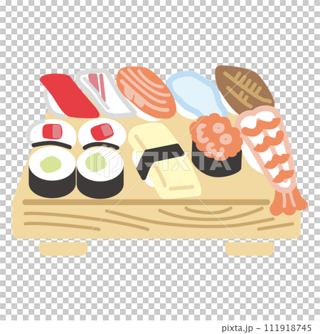 Sushi illustration (color) 111918745