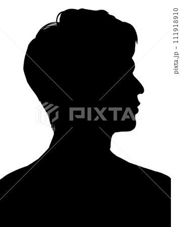 男性 横顔 シルエット 男性 横顔 シルエット 111918910
