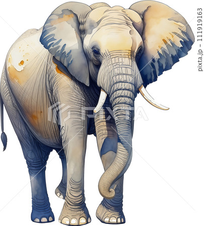 Watercolor animal elephant, created with generative AI 111919163