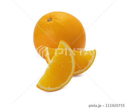 Ripe orange isolated on white background Clipping Path Ripe orange isolated on white background Clipping Path 111920735