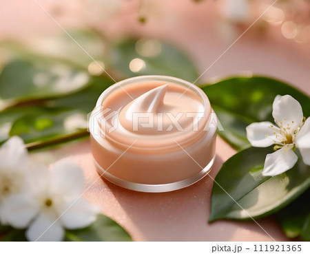 ボディケア用の自然化粧品クリーム　AI生成画像 111921365