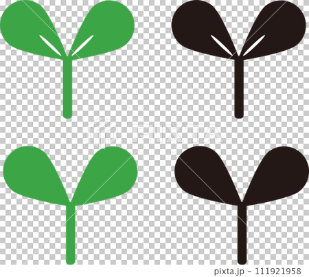 Bud leaves icon set 111921958