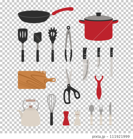 kitchen cooking tools set illustration 111921999