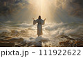 AI-generated content. The Miracle Of Jesus In The Ocean 111922622