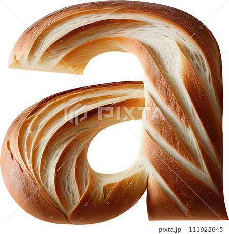 Bread typography text design lowercase alphabet aのイラスト素材 [111922645 ...