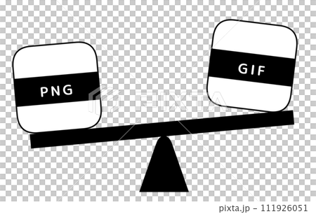 ファイルサイズの比較(PNGとGIF) ファイルサイズの比較(PNGとGIF) 111926051