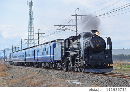 両毛線　国定ー岩沼　JR東日本　C61-20＋12系＋EF64-1001（高崎）　試運転 111926753