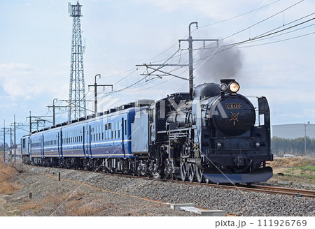 両毛線　国定ー岩沼　JR東日本　C61-20＋12系＋EF64-1001（高崎）　試運転 111926769