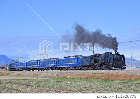 両毛線　駒形ー伊勢原　JR東日本　C61-20＋12系＋EF64-1001（高崎）　試運転 111926779