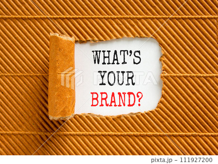 Branding and what is your brand symbol. Concept words What is your brand on beautiful white paper. Beautiful brown paper background. Business branding what is your brand concept. Copy space. Branding and what is your brand symbol. Concept words What is your brand on beautiful white paper. Beautiful brown paper background. Business branding what is your brand concept. Copy space. 111927200