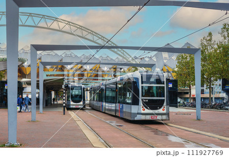 ROTTERDAM, NETHERLANDS - October 29, 2023: Rotterdam Blaak metro station. 111927769