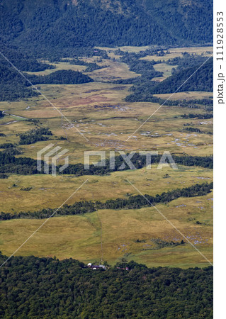 燧ヶ岳・柴安嵓から見る草紅葉の尾瀬ヶ原 111928553