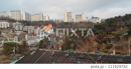 electric pole in the snow 111929782