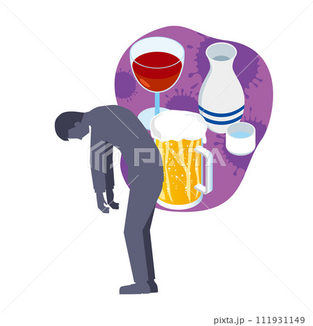 アルコール依存症の男性 アルコール依存症の男性 111931149