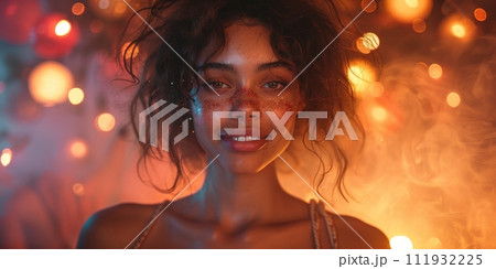 AI-generated content. Celebrating the summer solstice on the shore of the Gulf of Riga. Latvia 111932225