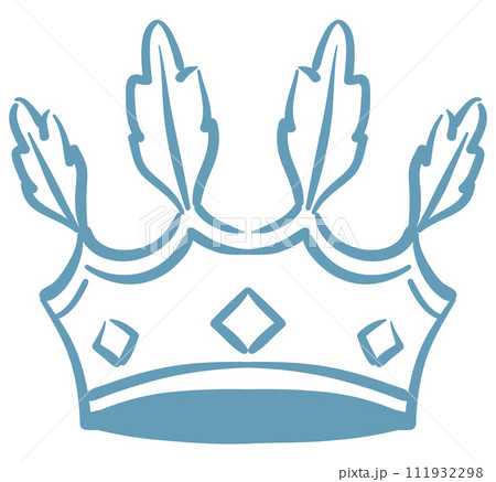 アンティークな王冠のイラスト・セット。ベクター素材 111932298