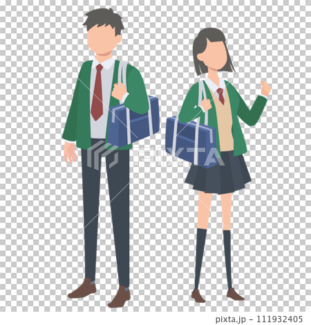 学生のイラスト 111932405