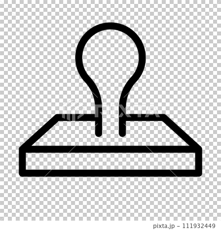 スタンプのアイコン シンプル 111932449