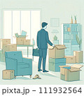 ビジネスマンの引っ越し 111932564