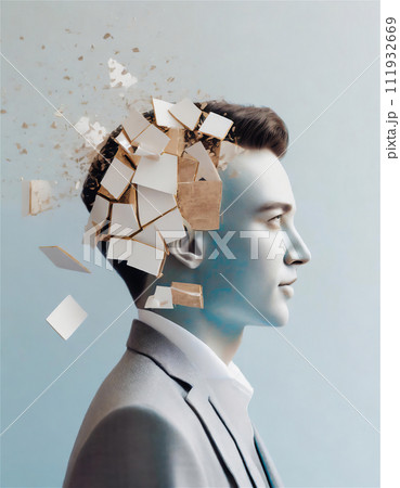 精神障害、心理的問題の概念。AI生成画像 精神障害、心理的問題の概念。AI生成画像 111932669