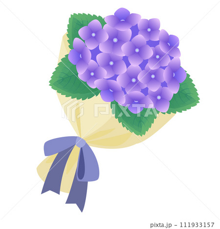 あじさいの花束のイラスト 111933157