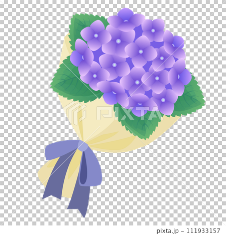 あじさいの花束のイラスト 111933157