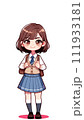 制服姿の女の子 111933181